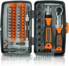 Morelian 38 in 1 Household Labor Saving Ratchet Screwdriver Bit Set Multipurpose Tool Kit Hardware Tools Combination Wrenches Toolbox Hand Tool Sets
