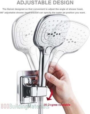 OKSHION Shower Head Holder, 360° Adjustable Angle Shower Holder