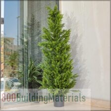 YAHOME Topiary Cedar Trees About 1.5 Meter High Artificial Cedar Pine Tree Potted UV Rated Plant Fake Plants Artificial Plants Shrubs for Indoors Outd