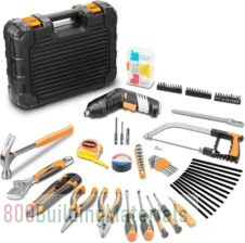 Accloo Tools Set Box 139 Pieces with Rechargeable Electric Screwdriver Set ＆ Hand Tools & Sturdy Storage Case