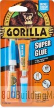 Gorilla Super Glue, Clear , 3g tube 2 pack