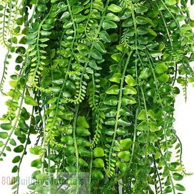 2pcs Artificial Hanging Boston Ferns Plants Persian Rattan Fake Hanging Plant Faux Greenary Vine